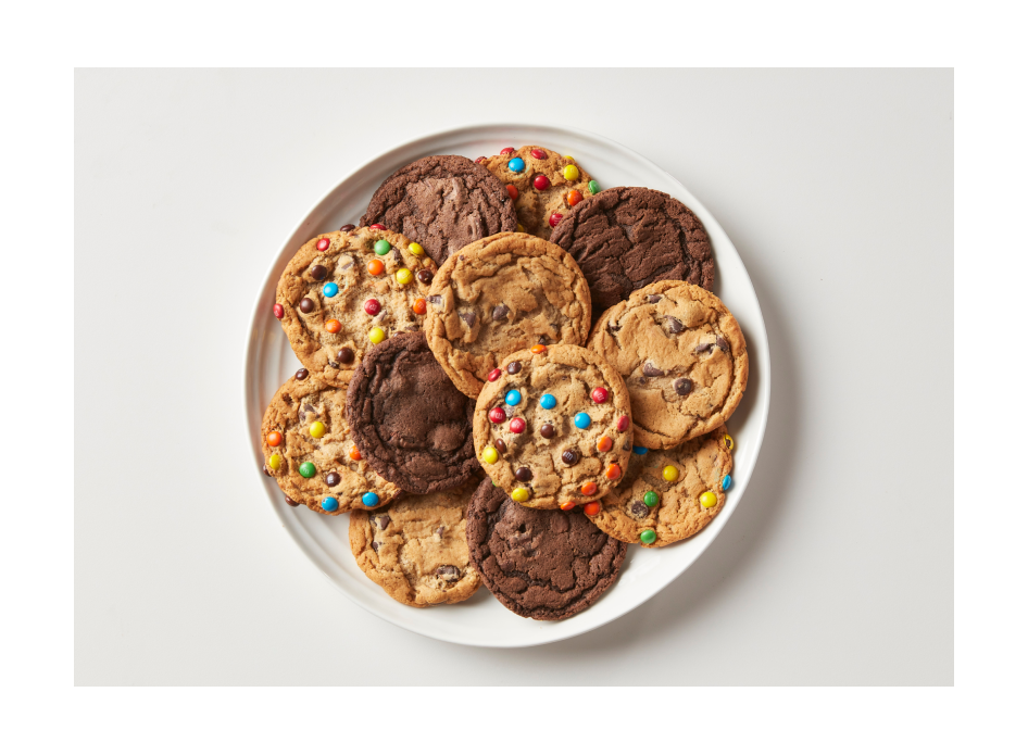 Plate of assorted cookies on a plate